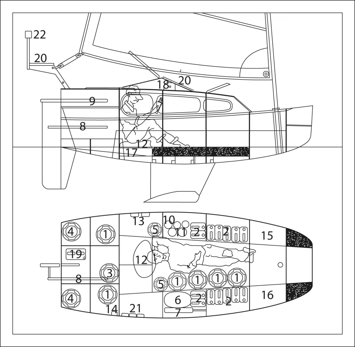 Plan bateau Baluchon Yann Quénet
