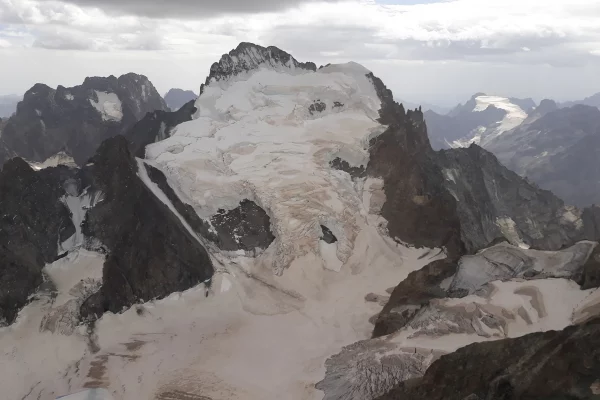 Barre des écrins vue du ciel