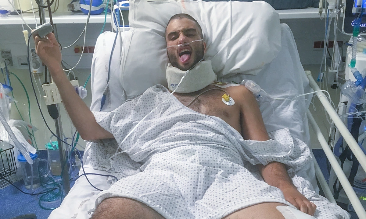 Dylan Florit à l'hôpital