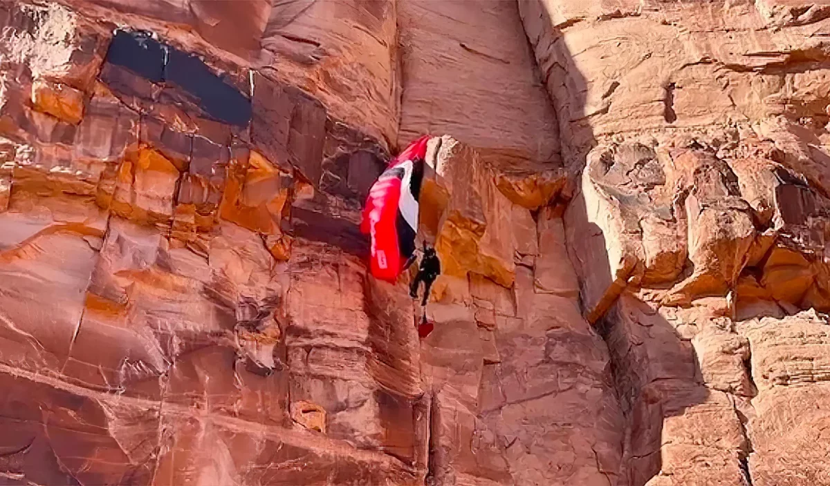 Windsuite accident Utah grimpeur