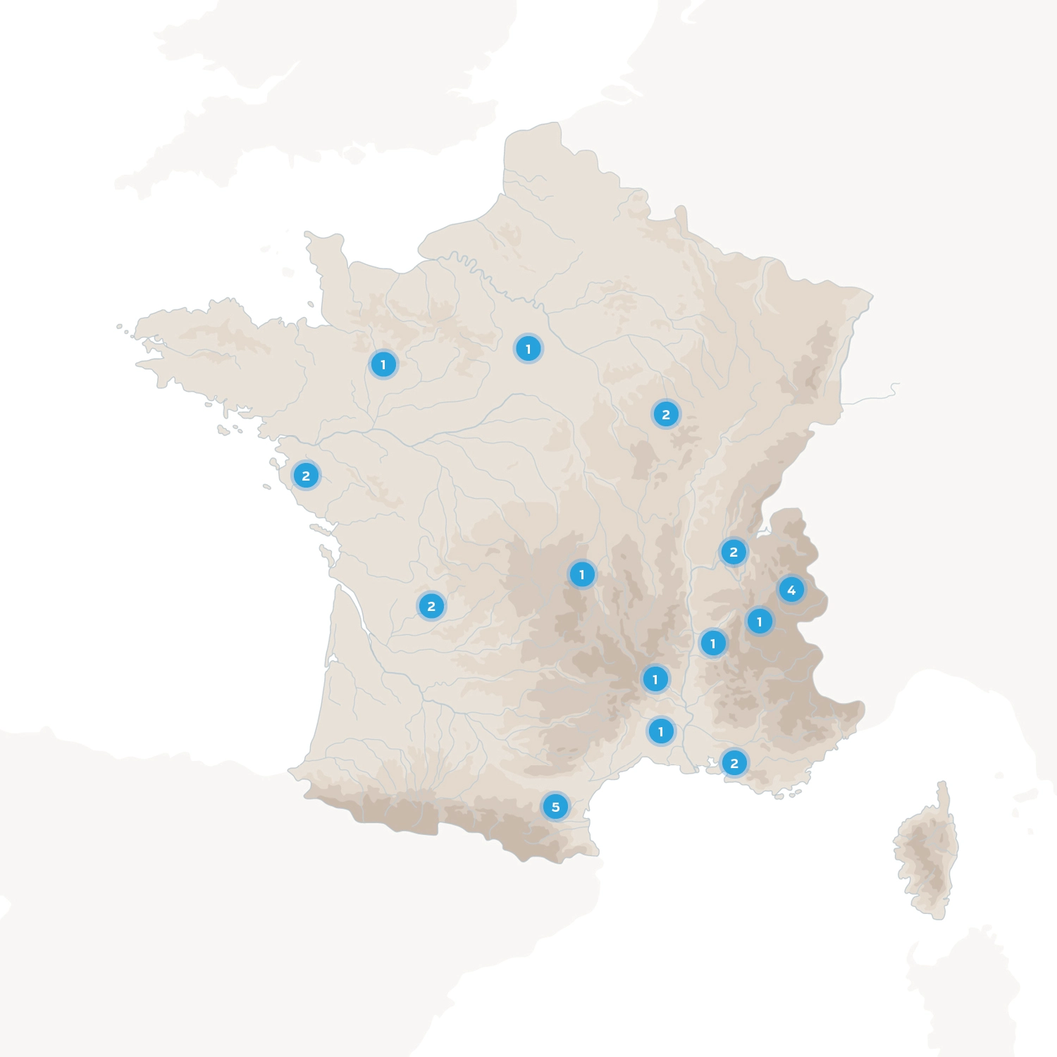 Carte sites escalade interdits