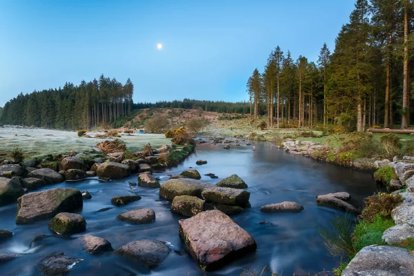 Paysage Dartmoor tente