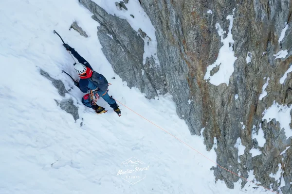 Léo Billon et Benjamin Védrines dans les Grandes Jurasses à la journée depuis Chamonix