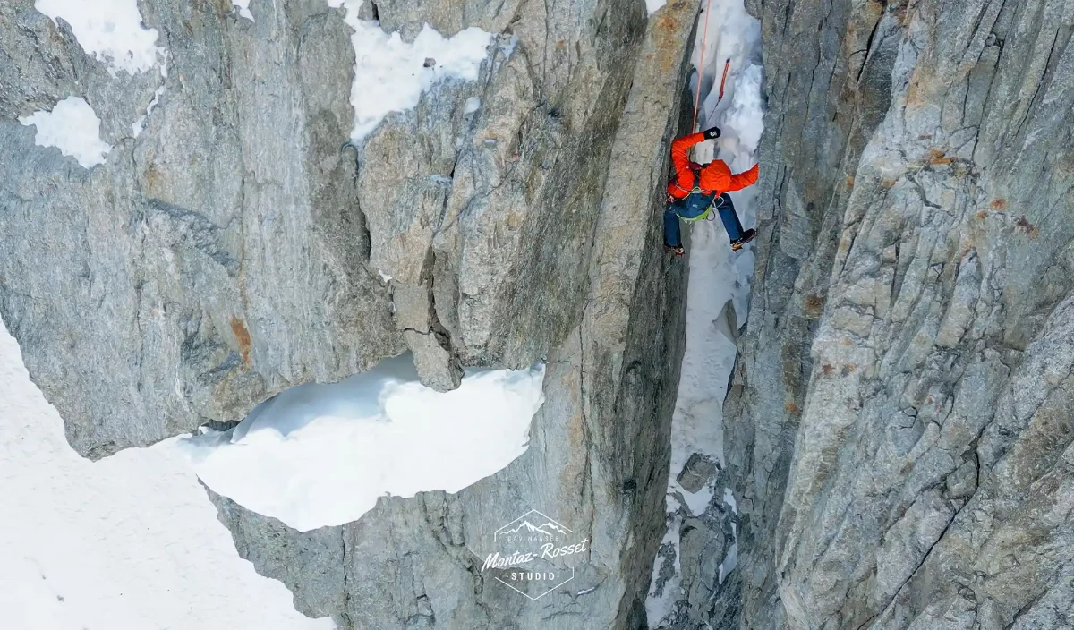 Léo Billon et Benjamin Védrines dans les Grandes Jurasses à la journée depuis Chamonix