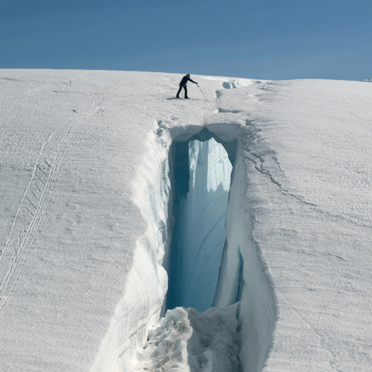 Borge Ousland pont de neige crevasse