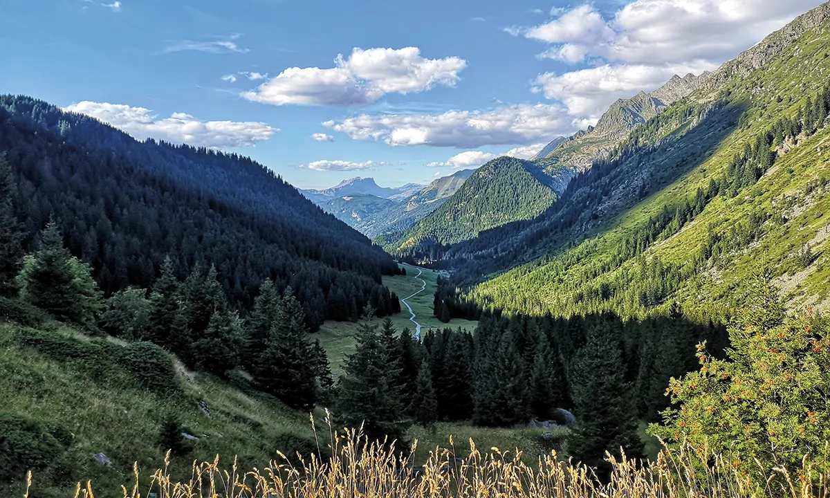 Vue depuis le bivouac de La Balme