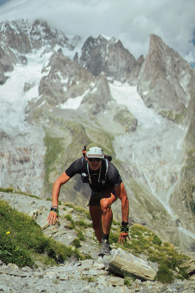 Mathieu Blanchard run autour du Mont-Blanc