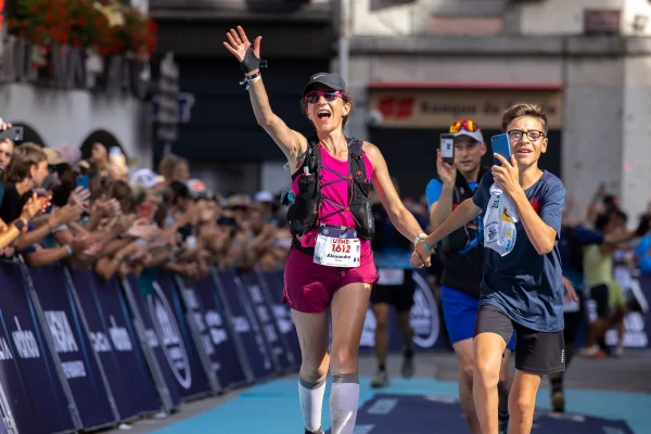 Alexandra Pellerin arrivée UTMB