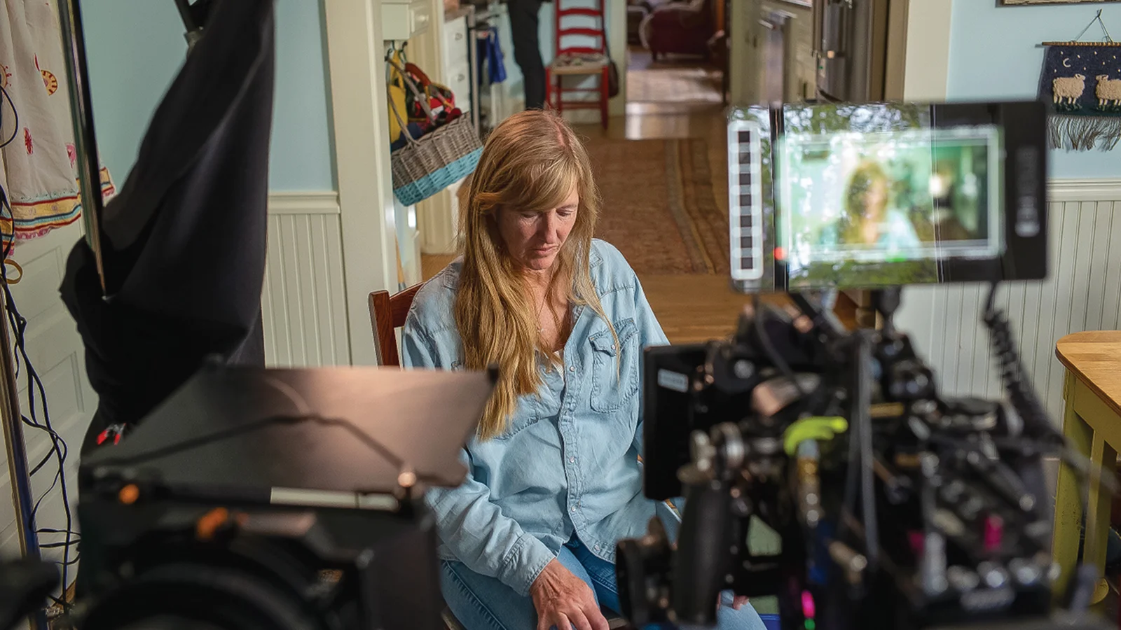 Jennifer Lowe-Anker lors d'une interview pour le tournage de Torn.
