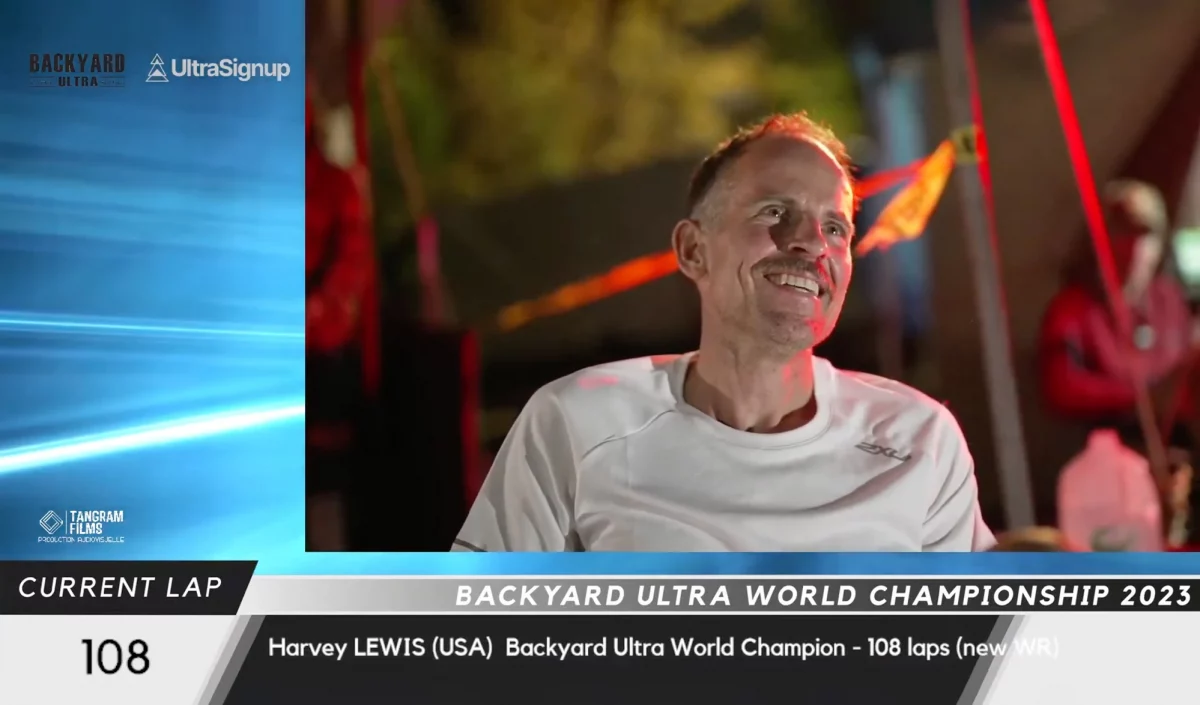 Harvey Lewis champion du monde Backyard Ultra 2023