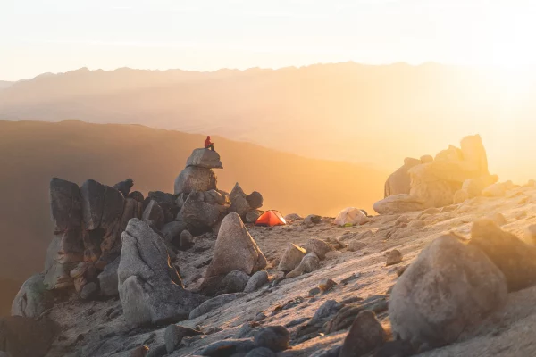 Bivouac couché de soleil