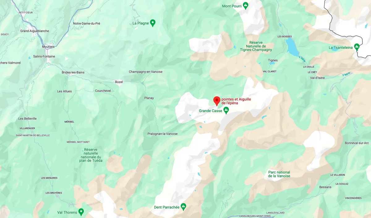 Carte pointe de l'Épéna