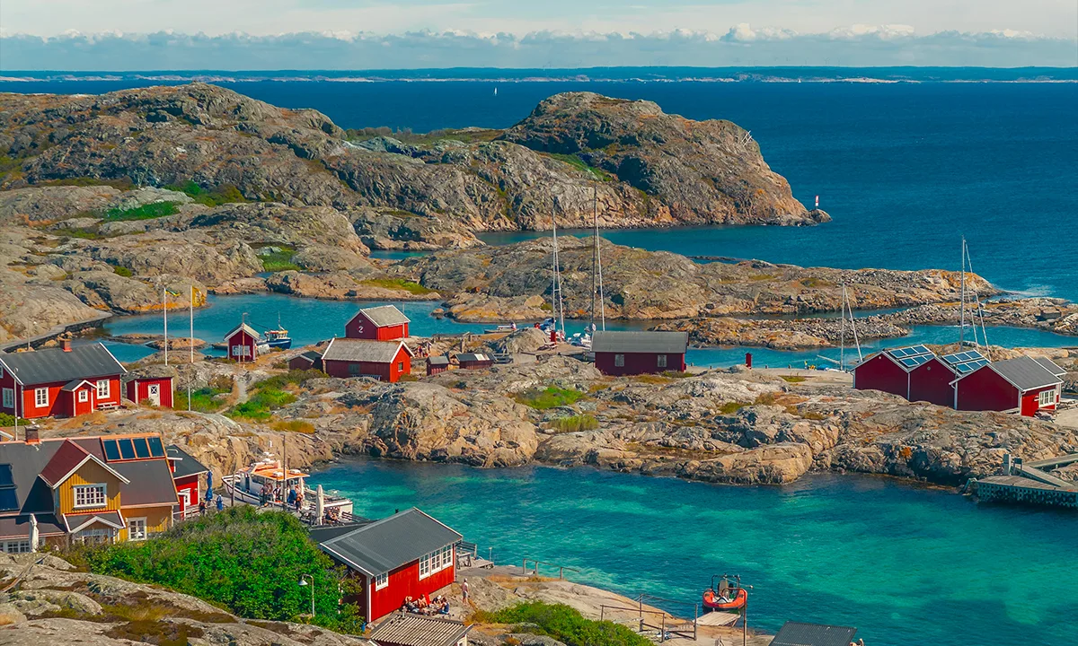 Suède village bord de mer