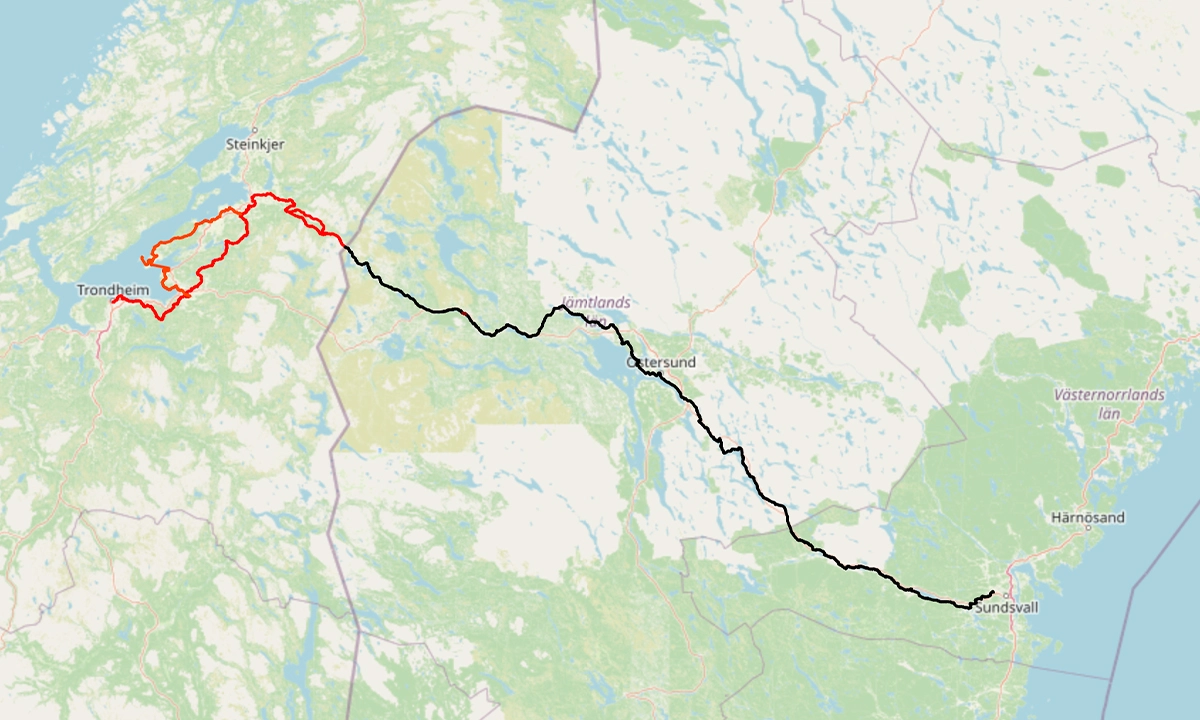 carte St.-Olavsleden