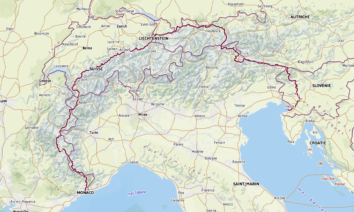 carte via alpina