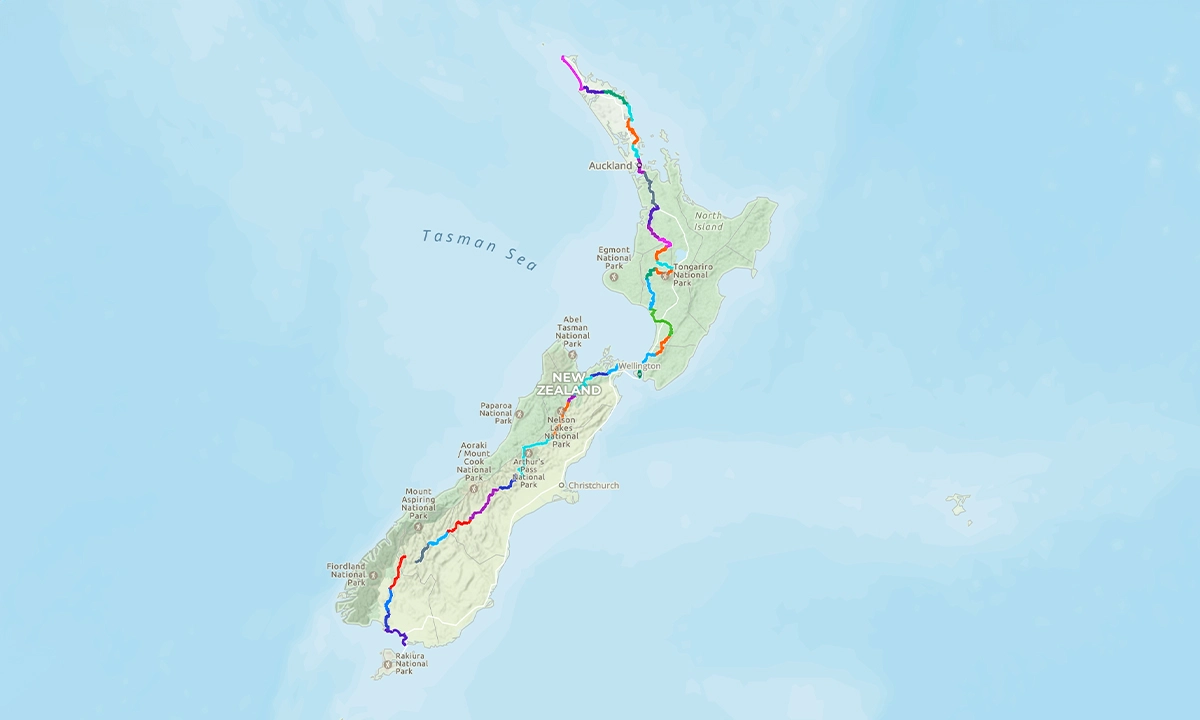 Carte Te Araroa