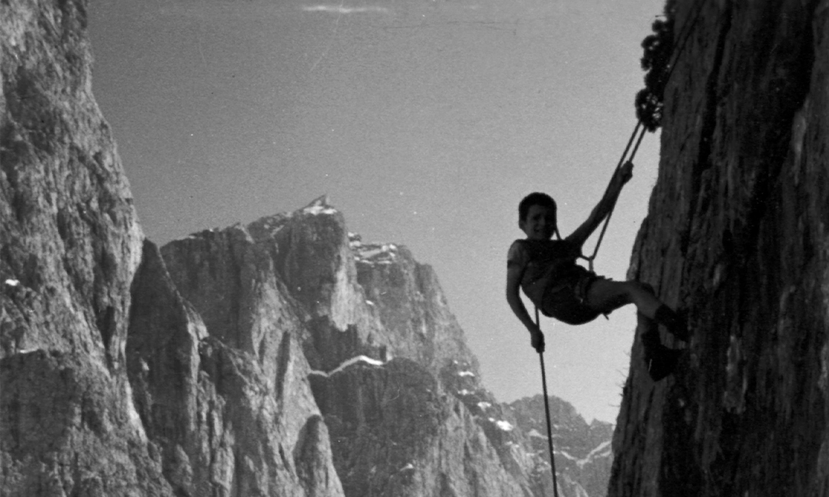 Reinhold Messner dans sa jeunesse.