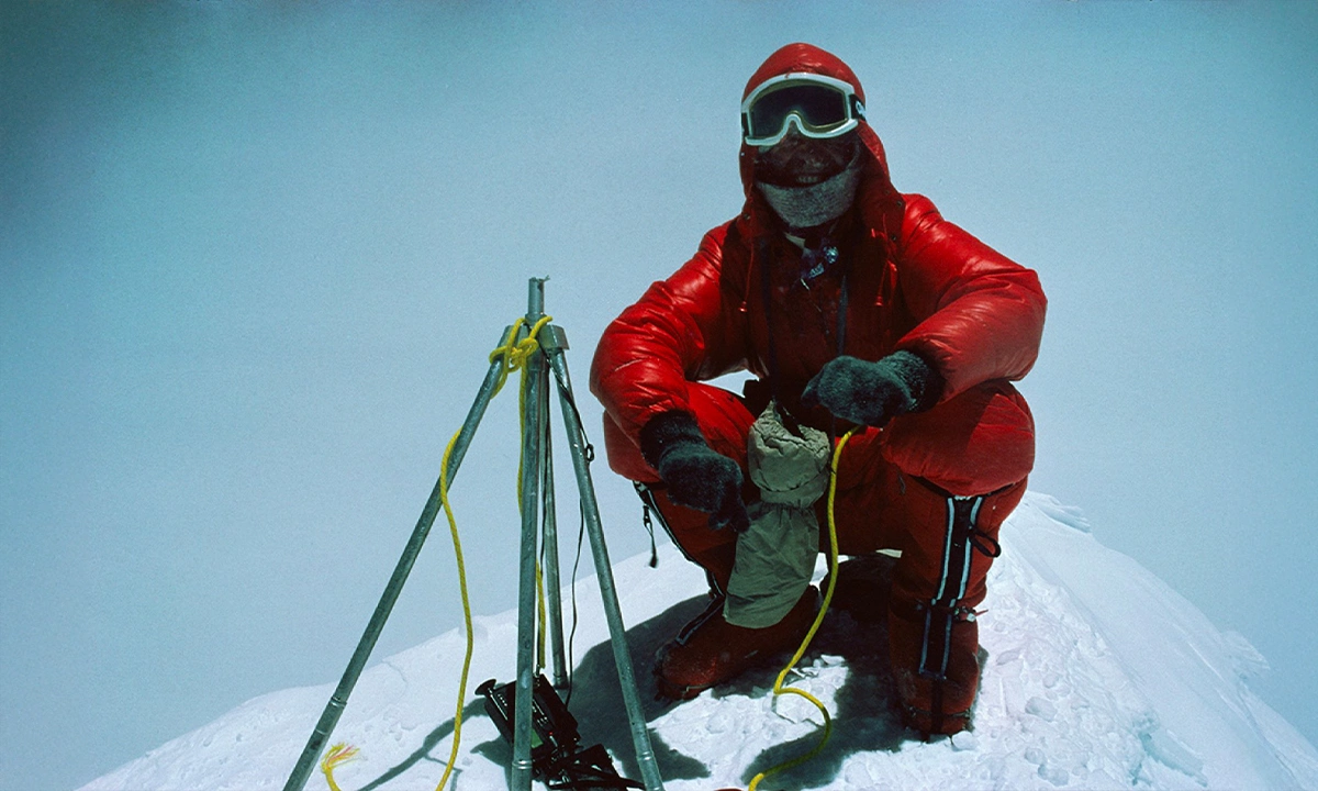 Messner au sommet de l'Everest, 1978.