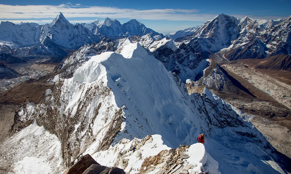 Freddie Wilkinson sur l’arête ouest du Nuptse, Népal, 2009.