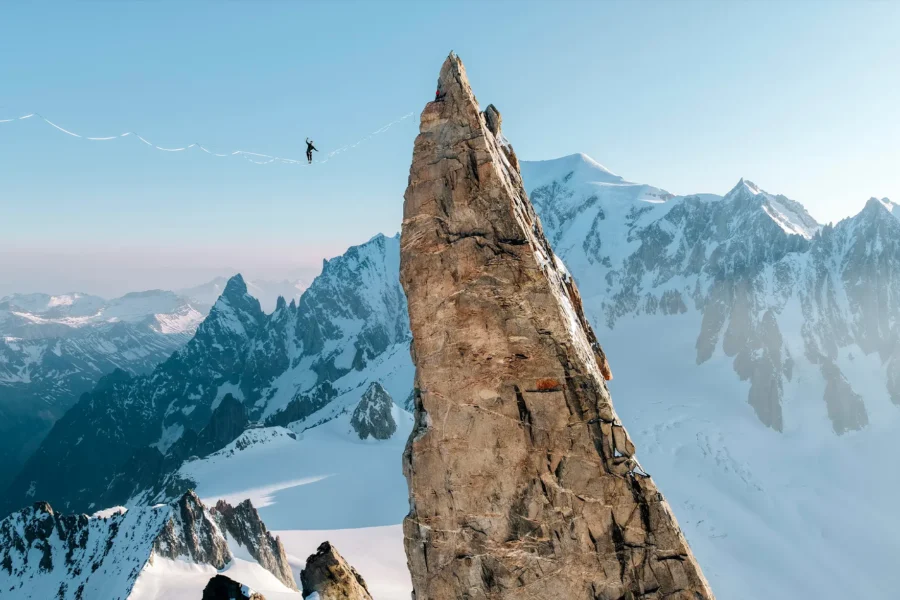 Highline dent du Géant - Mont Mallet
