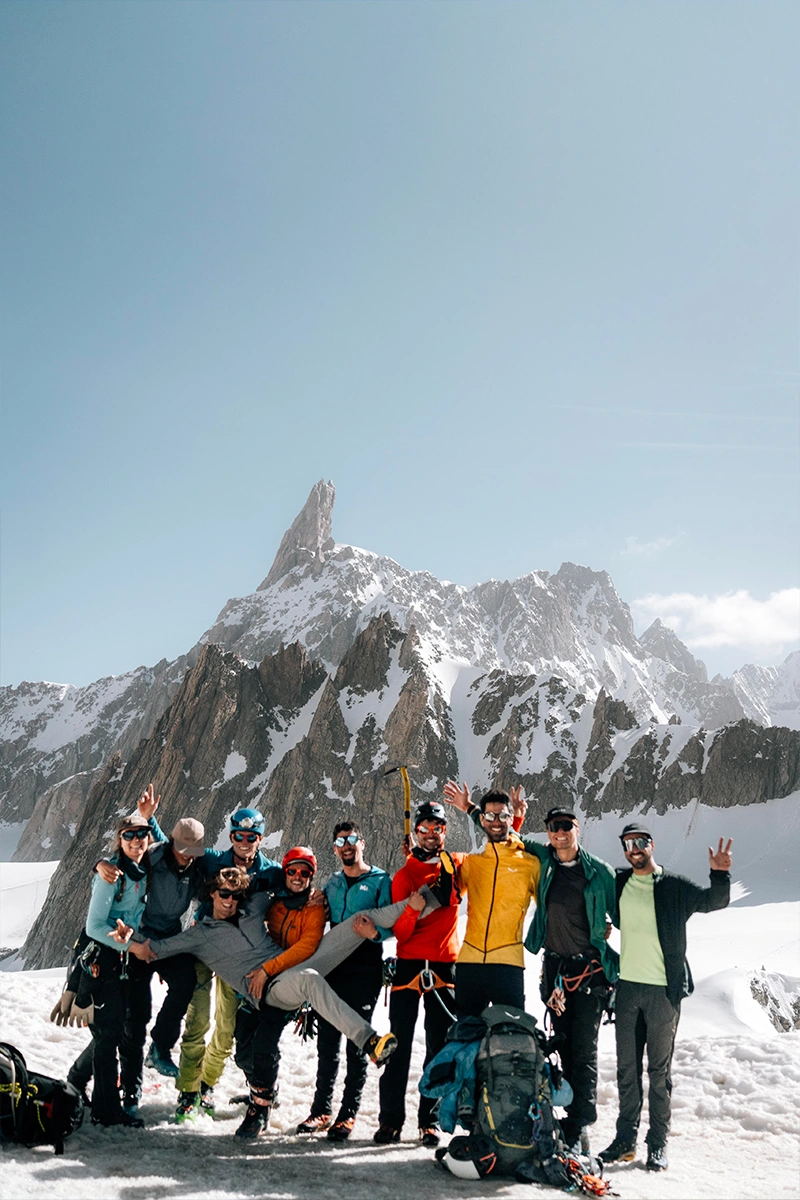 les passagers du vide Highline dent du Géant - Mont Mallet