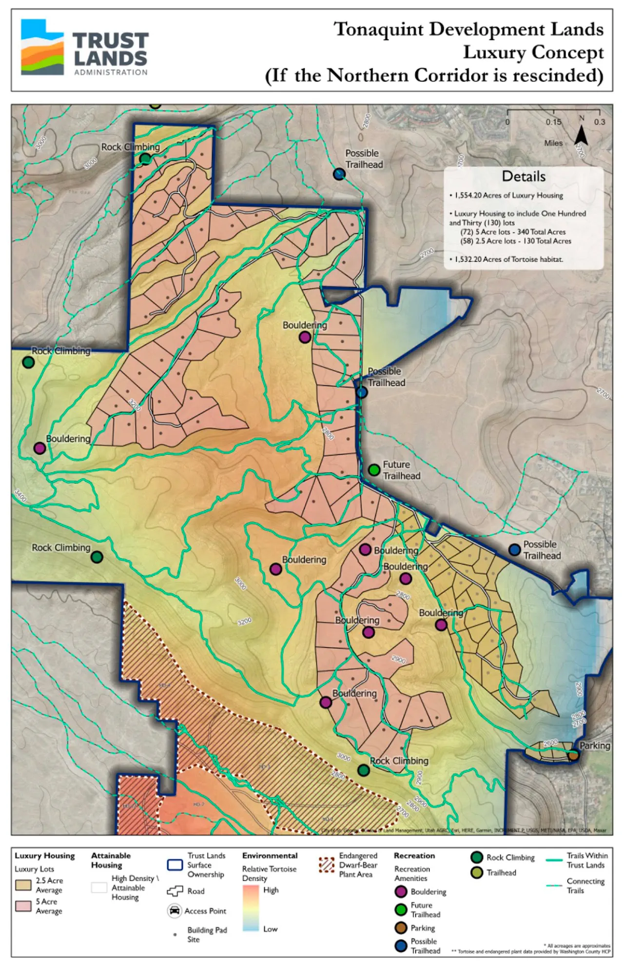 Carte montrant une partie du projet de lotissement prévu sur la zone 6