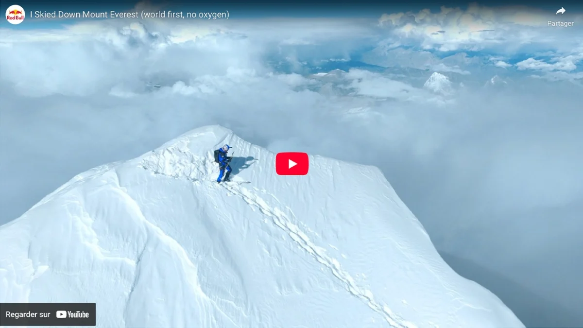Vignette Youtube "I ski down Mount Everest"