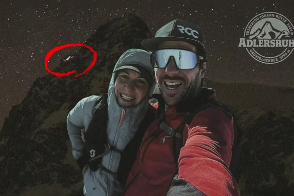 Les frontales des deux alpinistes sur le Grossglockner, le 18 janvier 2025. Kerstin Krabath et Thomas Plamberger.