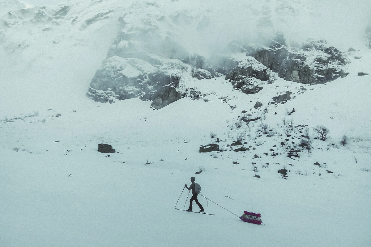 Nicolas Jean Solo auto-assuré face nord de l'Olan