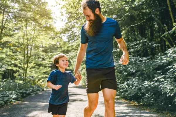 courir avec enfant