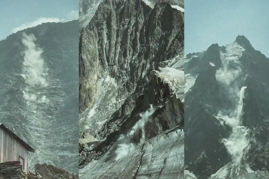 chutes de pierres Mont-Blanc 12 aout 2026